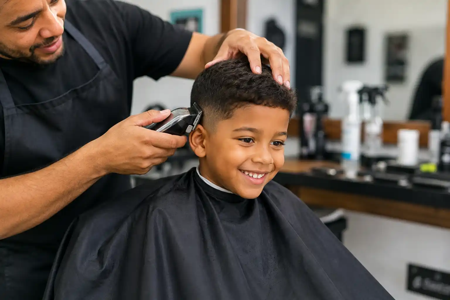 Ilustração de ação de autoestima com corte de cabelo